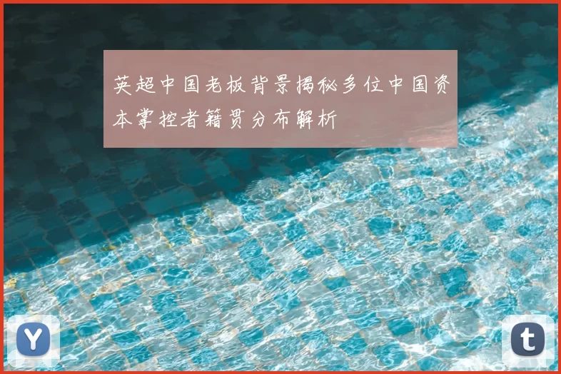 英超中国老板背景揭秘多位中国资本掌控者籍贯分布解析